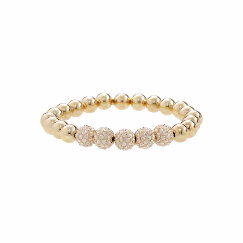 LOLAANDGRACE BRACCIALE SPARKLE STRETCH CRYSTAL GOLDEN SHADOW