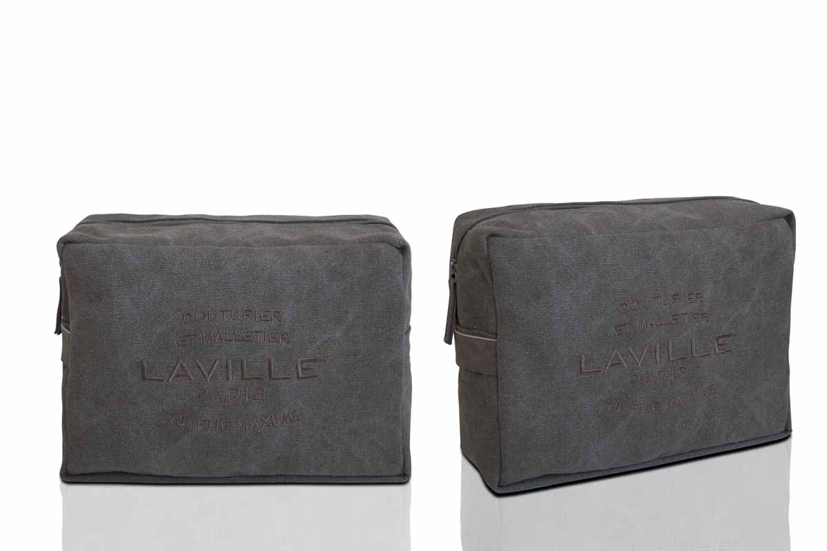 LAVILLE BEAUTY CASE IN COTONE DELAVE' cm 27x21x9