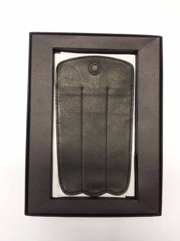 MONTBLANC ASTUCCIO NAPPA NERA 3 POSTI