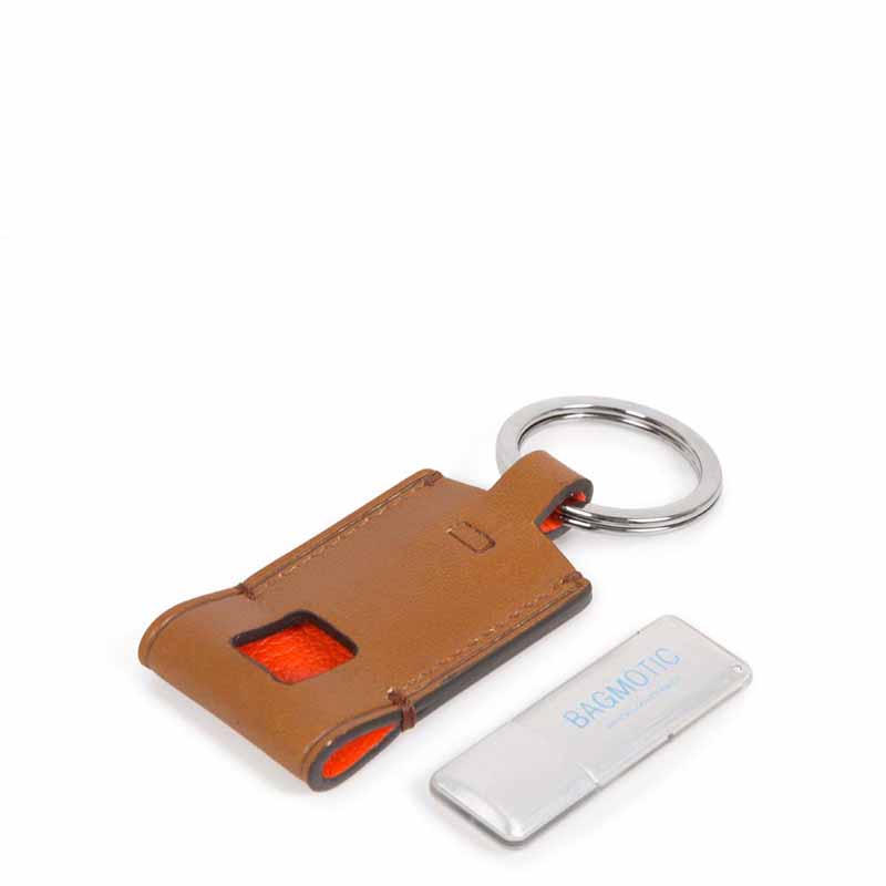 PORTACHIAVI IN PELLE CON CHIAVETTA USB 16Gb cm 9,5x3,3x1