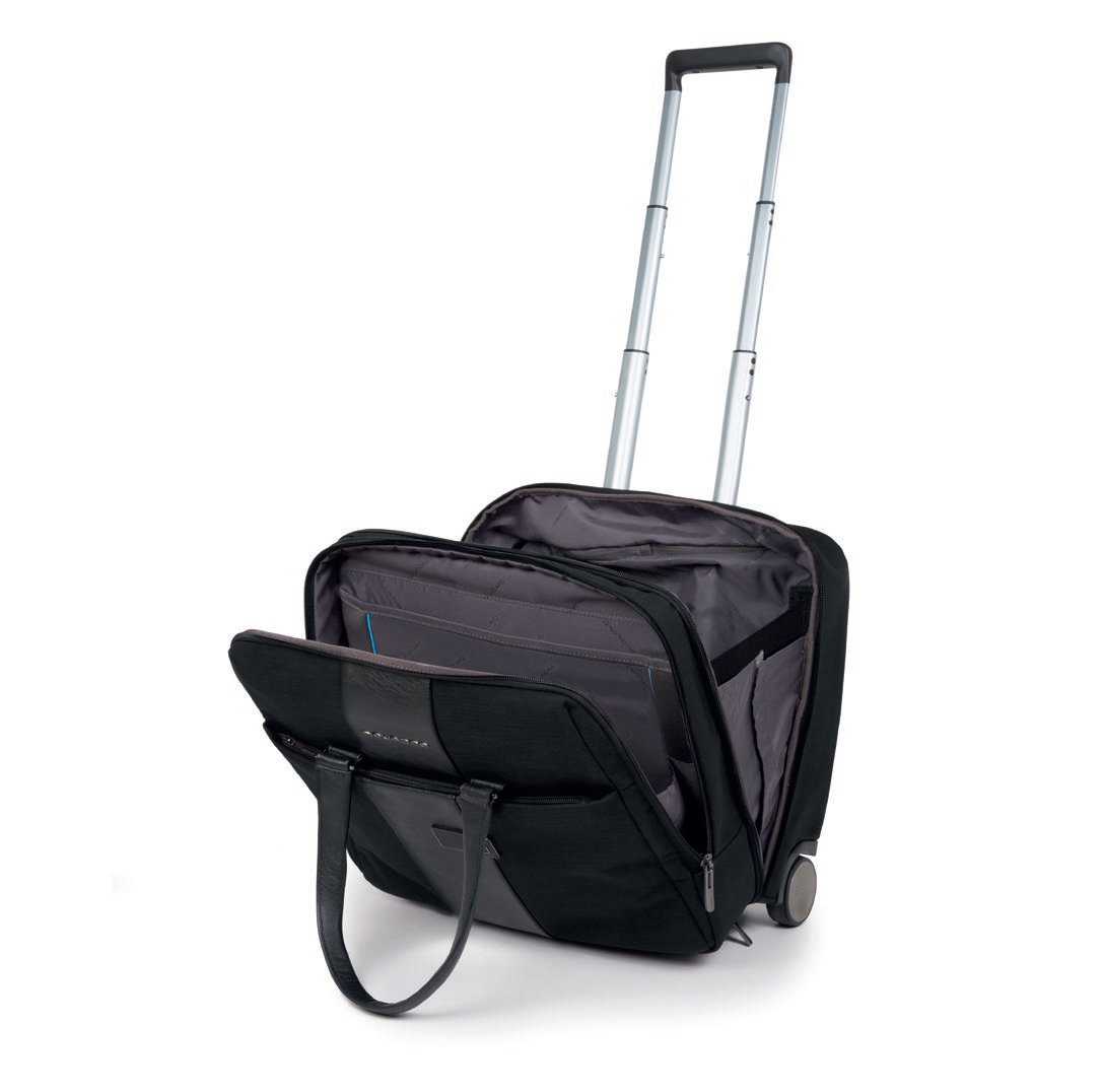 CARTELLA TROLLEY P/PC IN TESSUTO RICICLATO cm 42x37x20