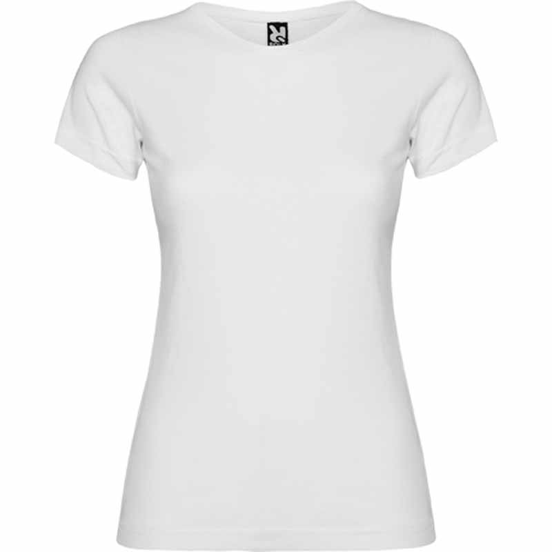 T-SHIRT DONNA GIROCOLLO 100% COTONE BIANCA 160gr