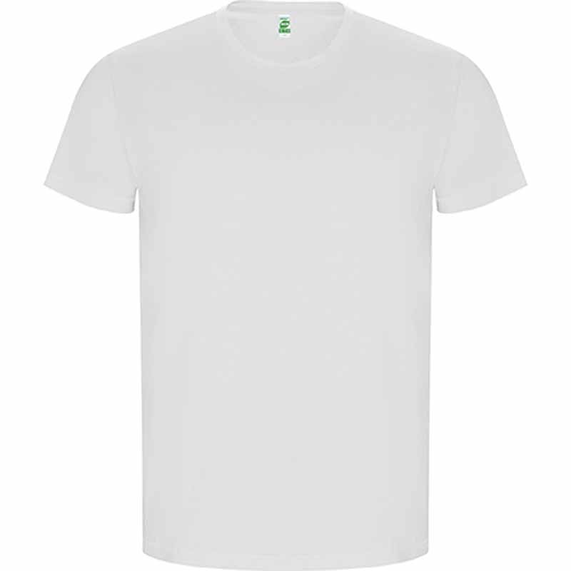 T-SHIRT UOMO GIROCOLLO IN COTONE ORGANICO BIANCO 160 gr