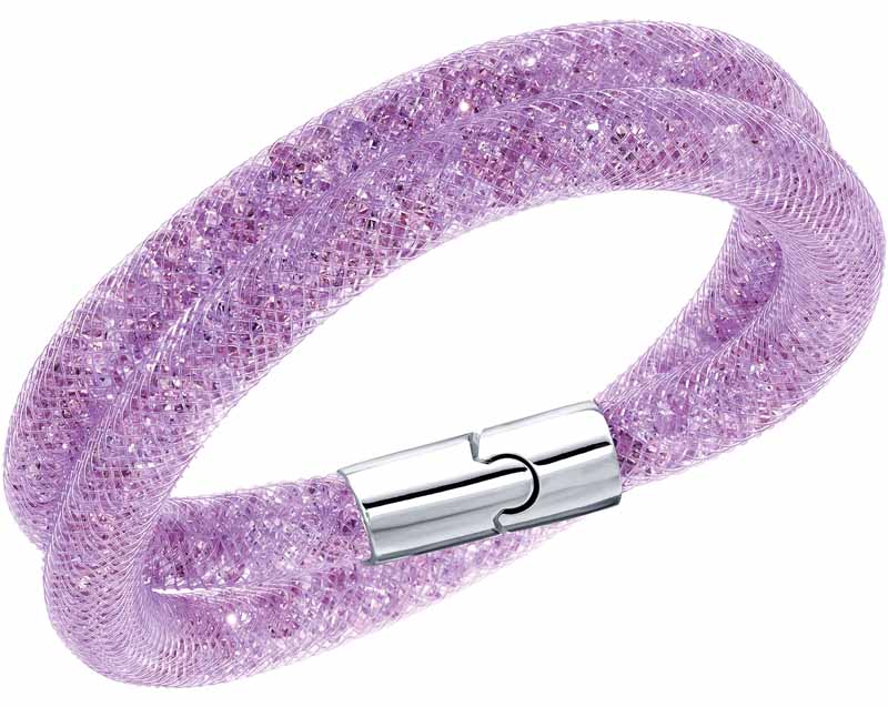SWAROVSKI BRACCIALETTO STARDUST DOPPIO MALVA