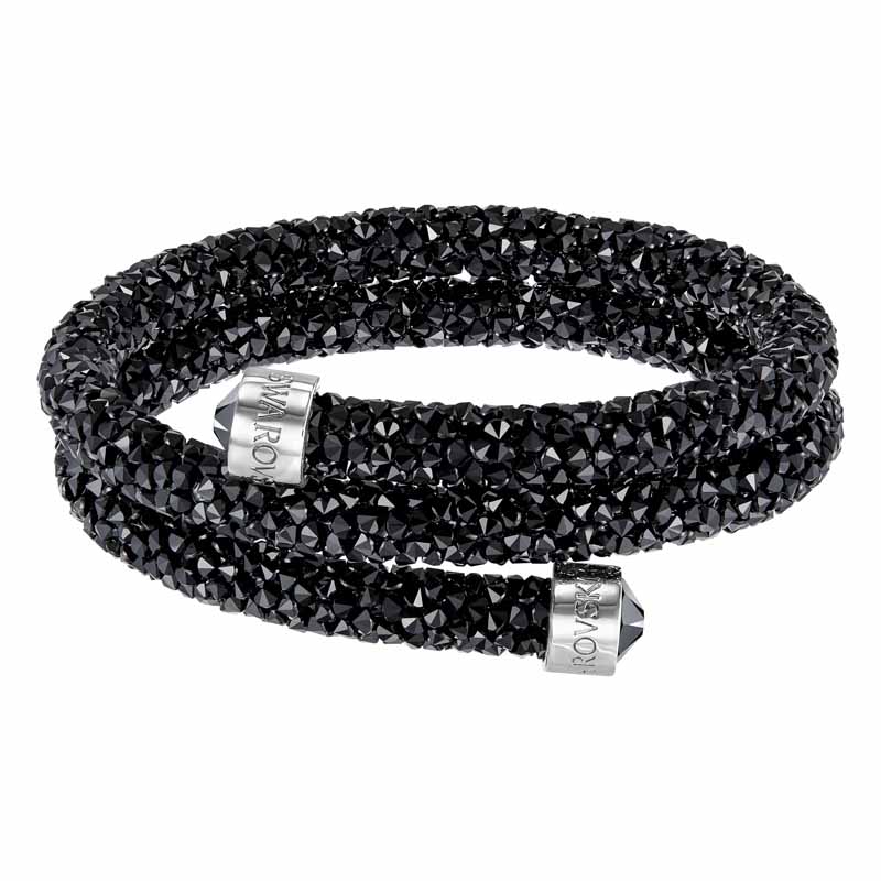 SWAROVSKI BRACCIALE RIGIDO DOPPIO CRYSTALDUST NERO