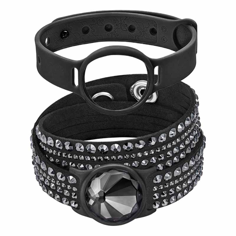 SWAROVSKI BRACCIALETTO SLAKE DELUXE ACTIVITY CRYSTAL NERO