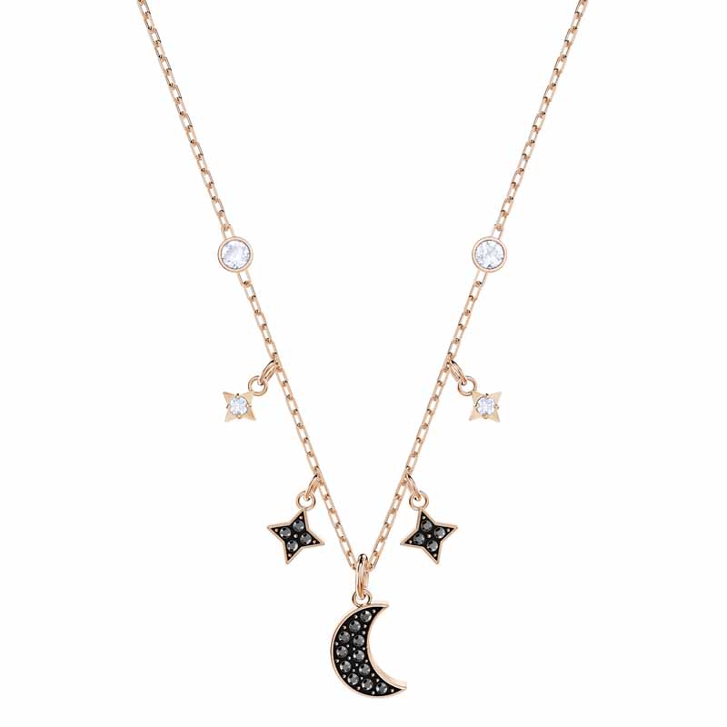 SWAROVSKI PENDENTE DUO MOON CON COLLANA