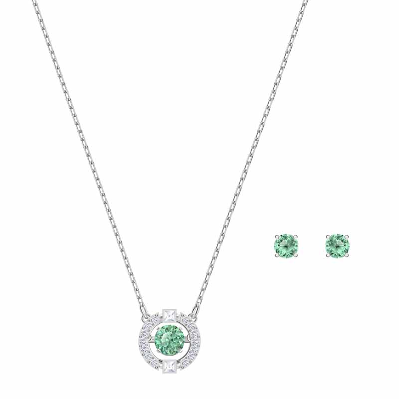 SWAROVSKI SET COLLANA ED ORECCHINI SPARKLING DANCE ROUND