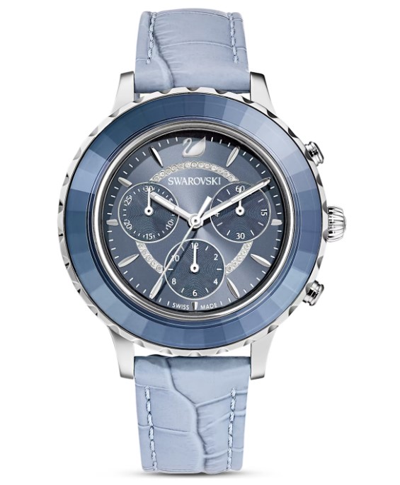 SWAROVSKI OROLOGIO OCTEA CHRONO AZZURRO