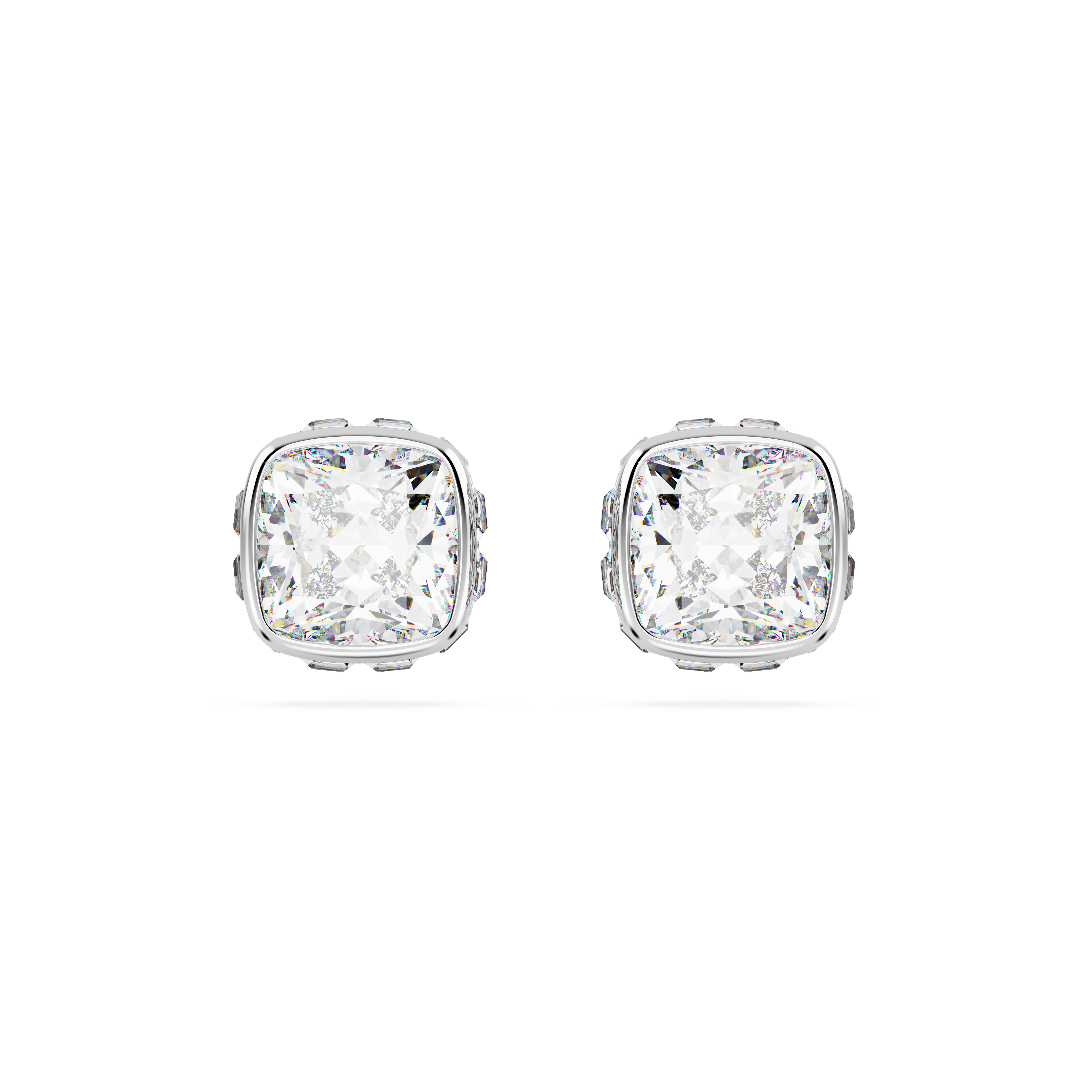 SWAROVSKI ORECCHINI A LOBO BIRTHSTONE BIANCHI