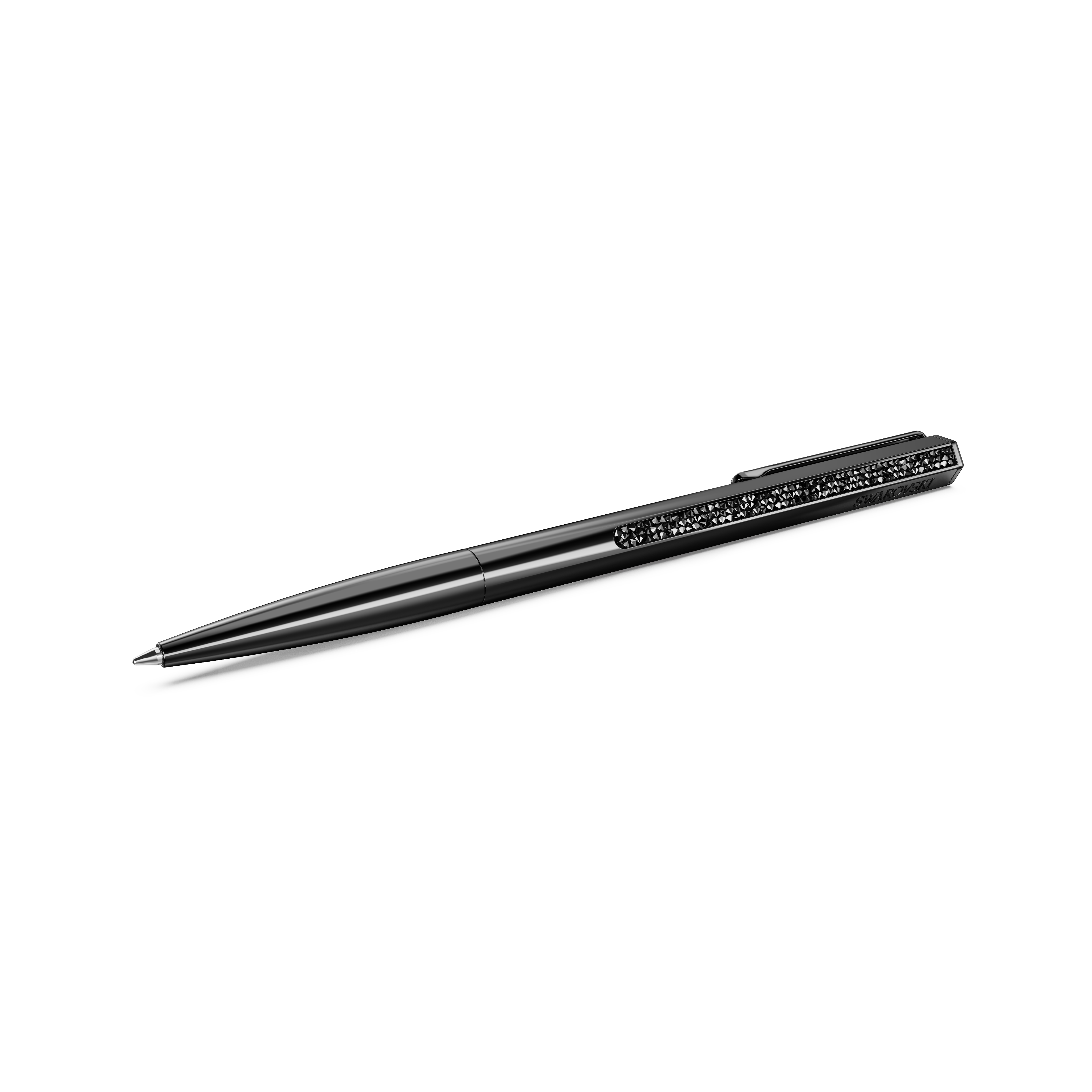 SWAROVSKI PENNA A SFERA CRYSTAL SHIMMER LACCA NERA