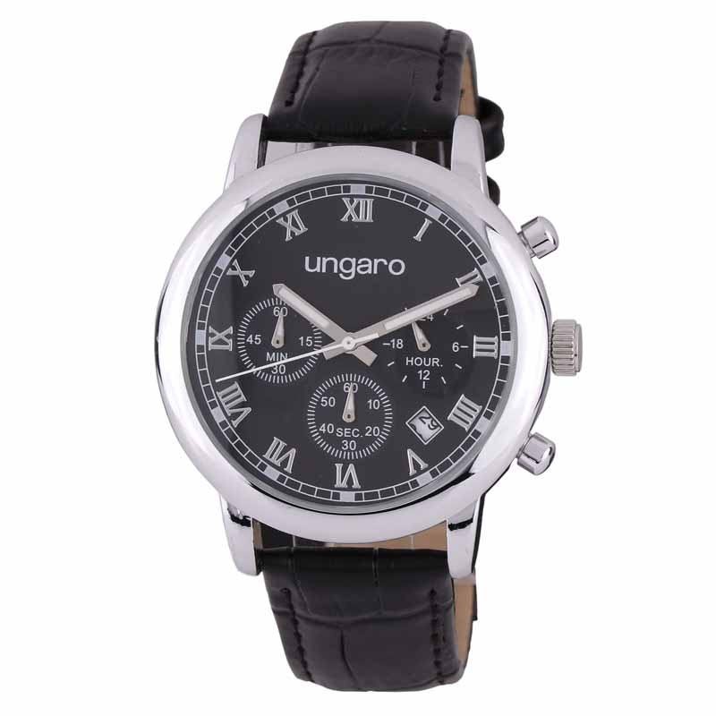 UNGARO OROLOGIO CRONO CON CINTURINO IN PELLE W.R. 3 ATM