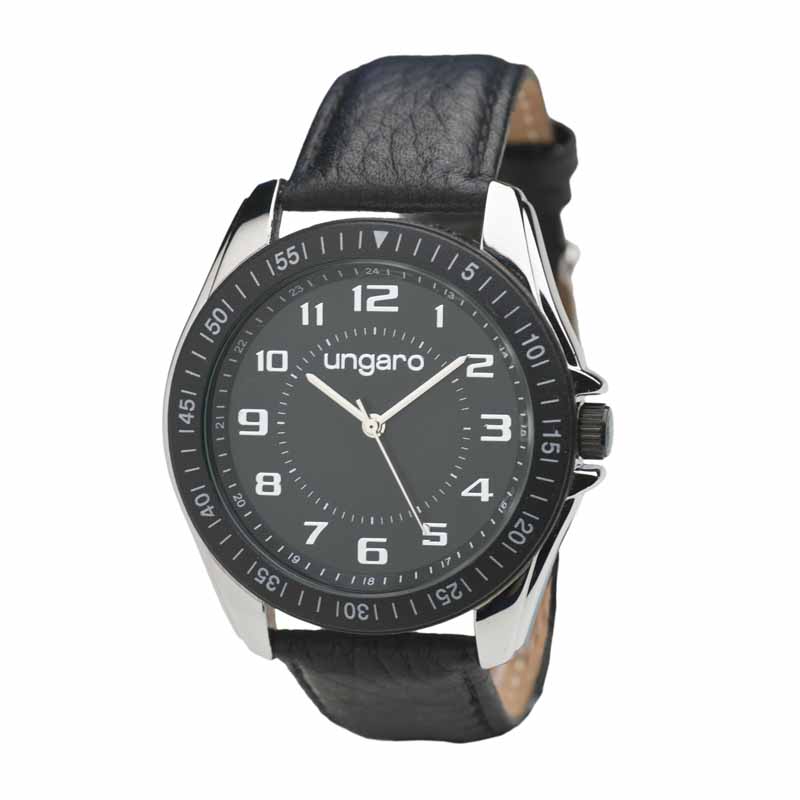 UNGARO OROLOGIO CON CINTURINO IN PELLE W.R. 3 ATM