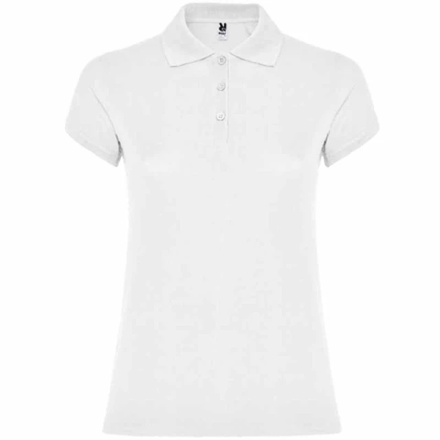 POLO PIQUE' DONNA 100% COTONE 3 BOTTONI BIANCA 200gr