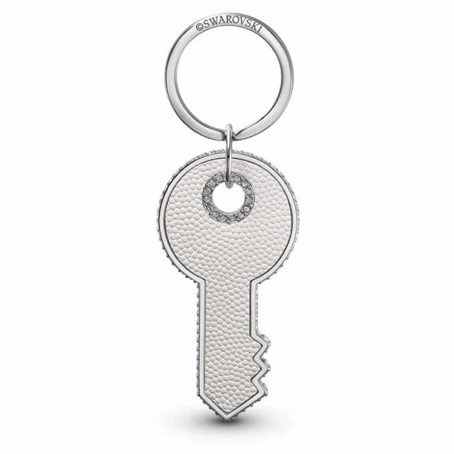 SWAROVSKI PORTACHIAVI IN PELLE (COLORE BIANCO)