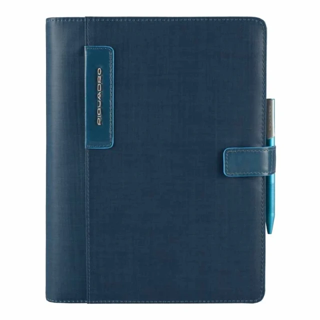 ORGANIZER GRANDE IN PELLE E TESSUTO CON PATTA