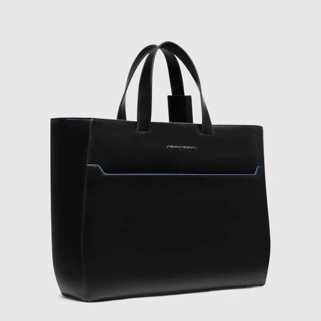 SHOPPING BAG IN PELLE PORTA PC 15,6'' cm 44x31x11