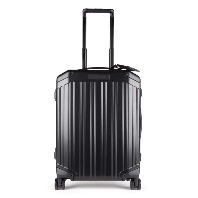 TROLLEY CABINA 4 RUOTE IN POLICARBONATO/PELLE cm 40x55x20