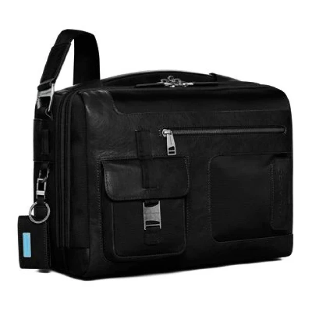 BEAUTY CASE PELLE/TESSUTO 34,5x25x21,5 cm